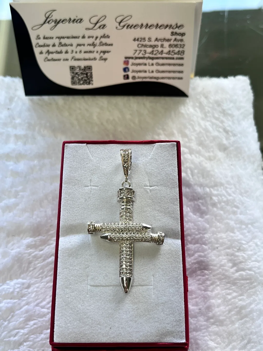 JLG La Guerrerense Silver 9.25 Cross Pendant image indicator(3)