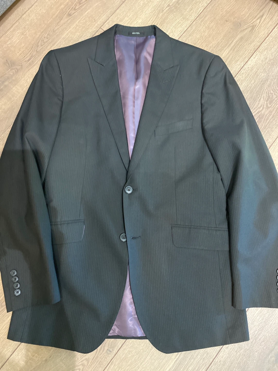 J.Ferrar Modern Fit Black Suit XL