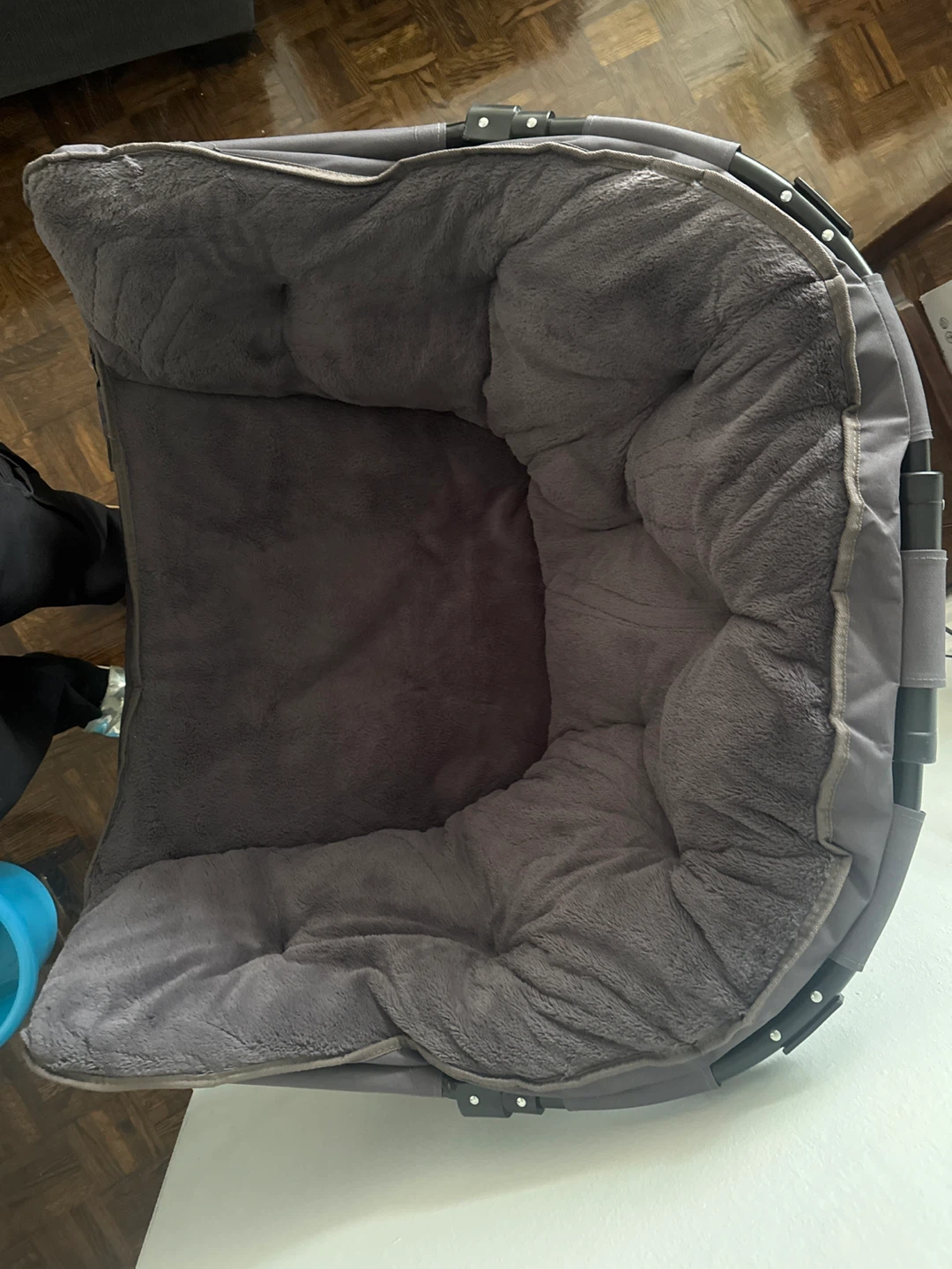 Grey Oversized Padded Moon Chair - photo 4