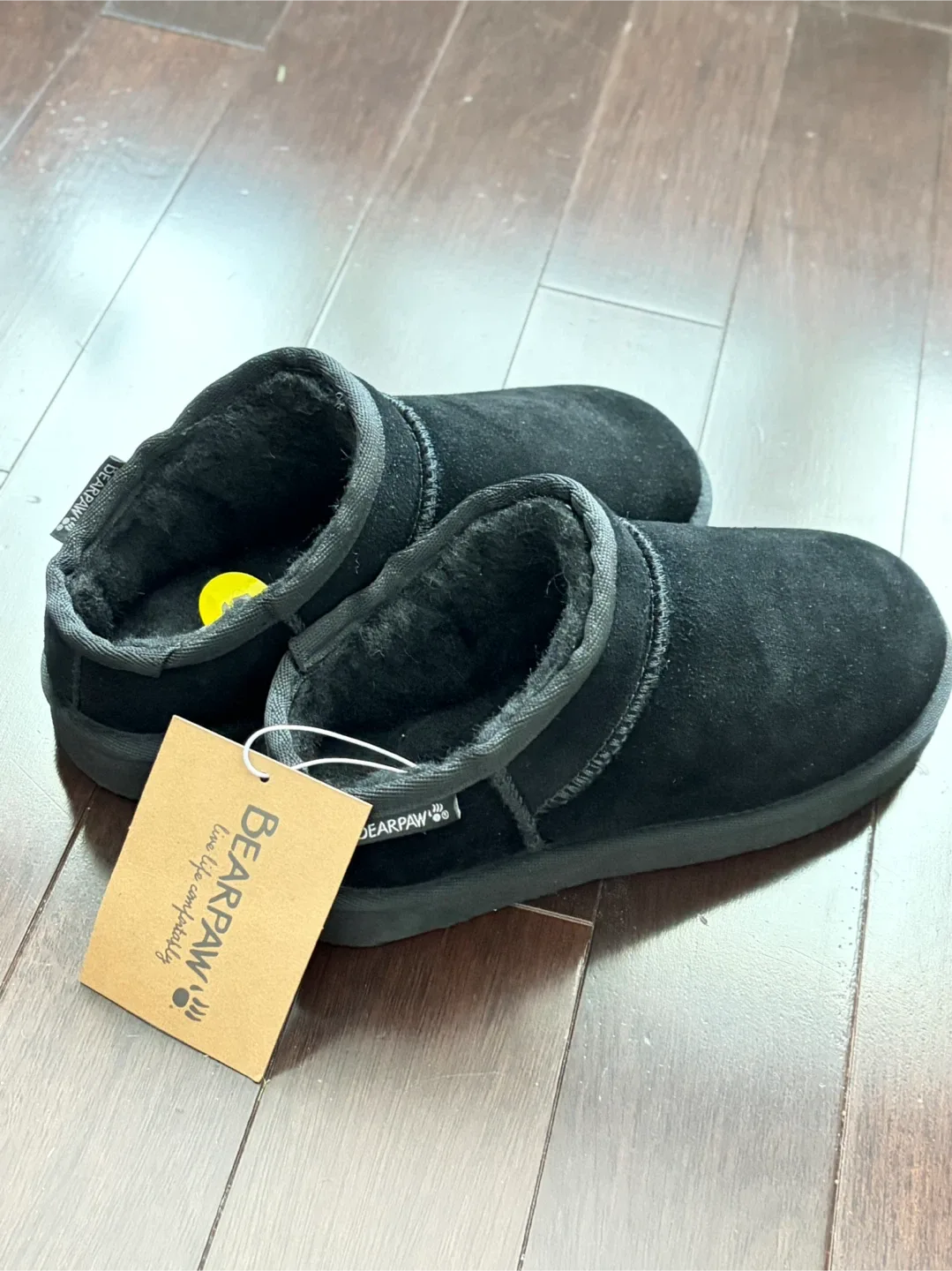 Bearpaw Loketta Black Suede Slippers - Women's Size 5 image indicator(2)