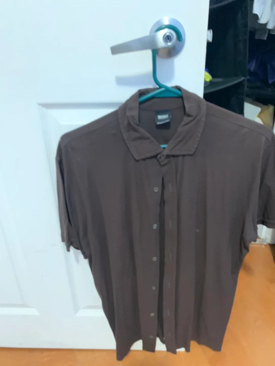 BOSS Brown Short Sleeve Button-Up Shirt thumbnail