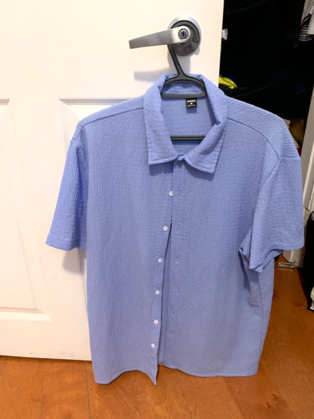 SHEIN Blue Button-Up Shirt