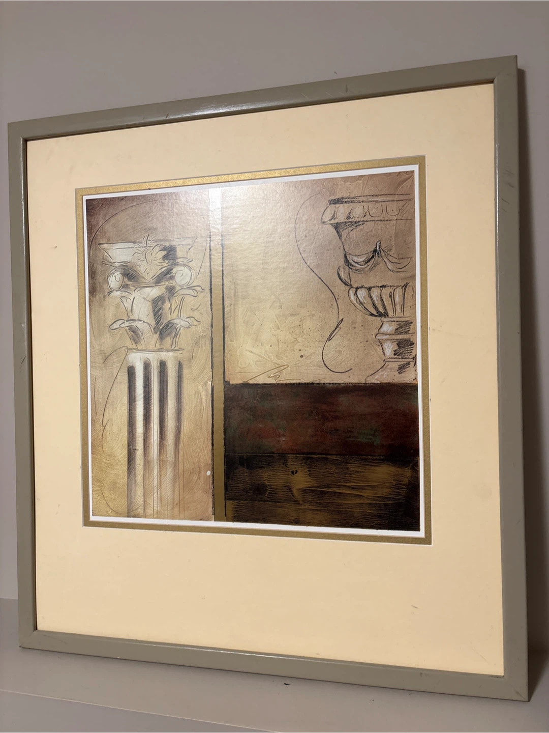 Framed Wall Art - Column & Vase Design - photo 2
