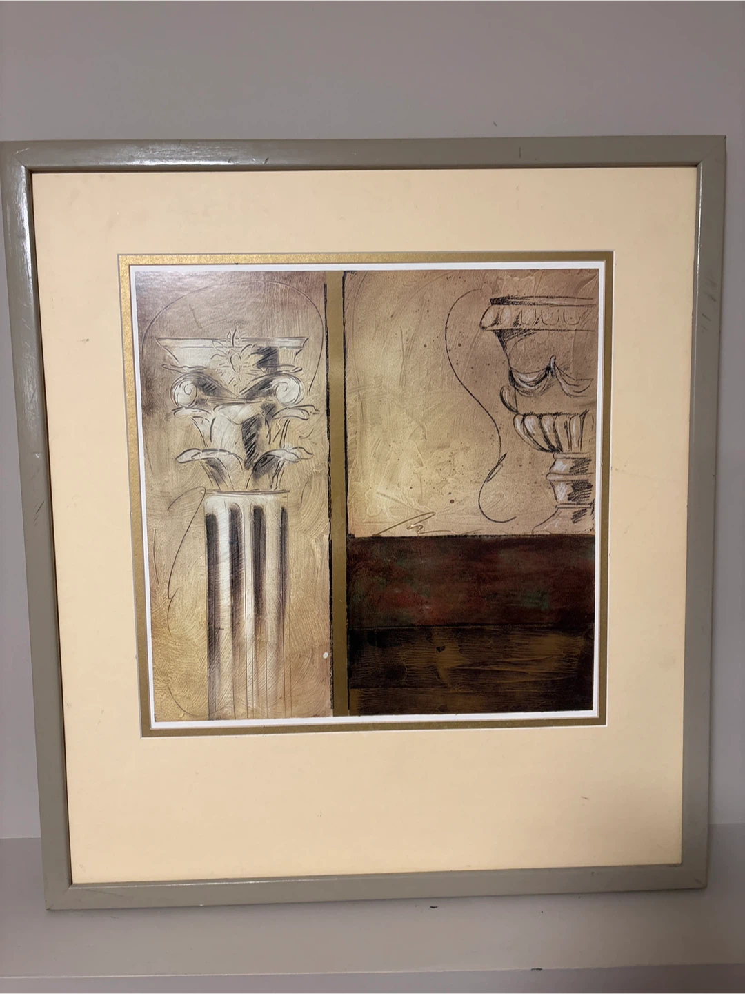 Framed Wall Art - Column & Vase Design - photo 4