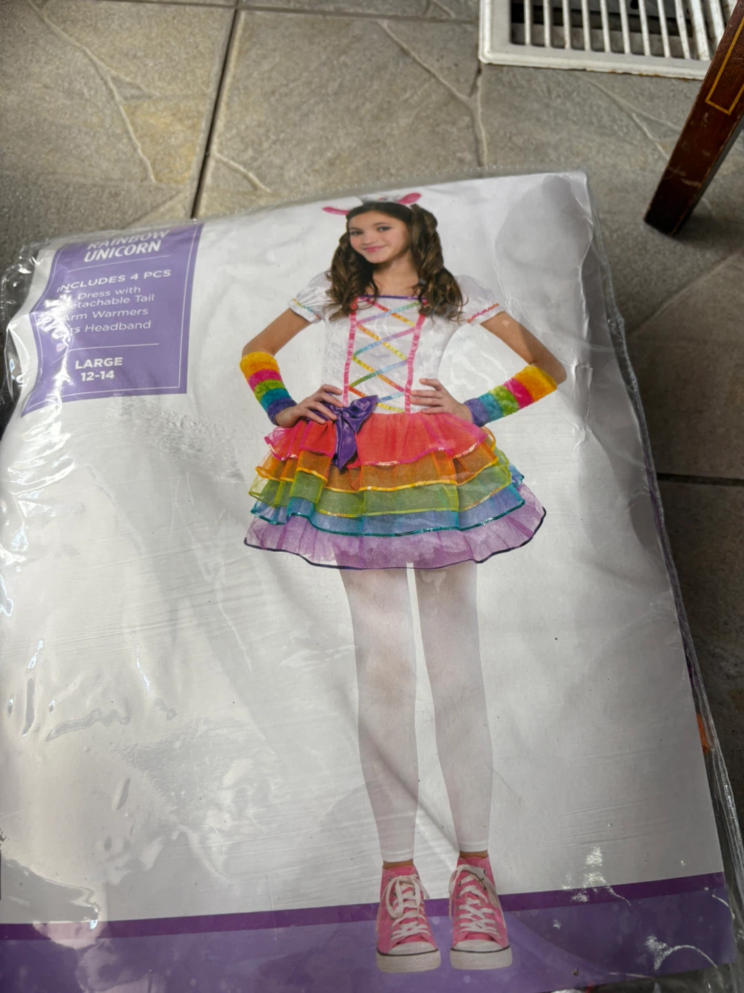 Rainbow Unicorn Costume - Size Large (12-14)