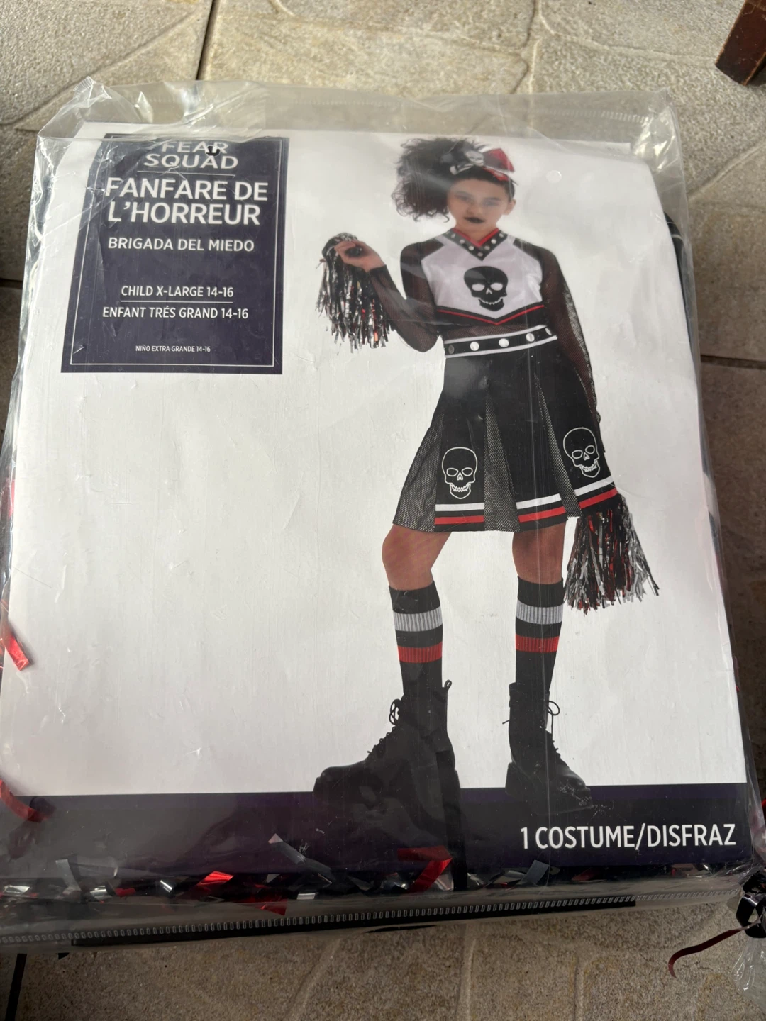 Fear Squad Cheerleader Costume - Child X-Large 14-16