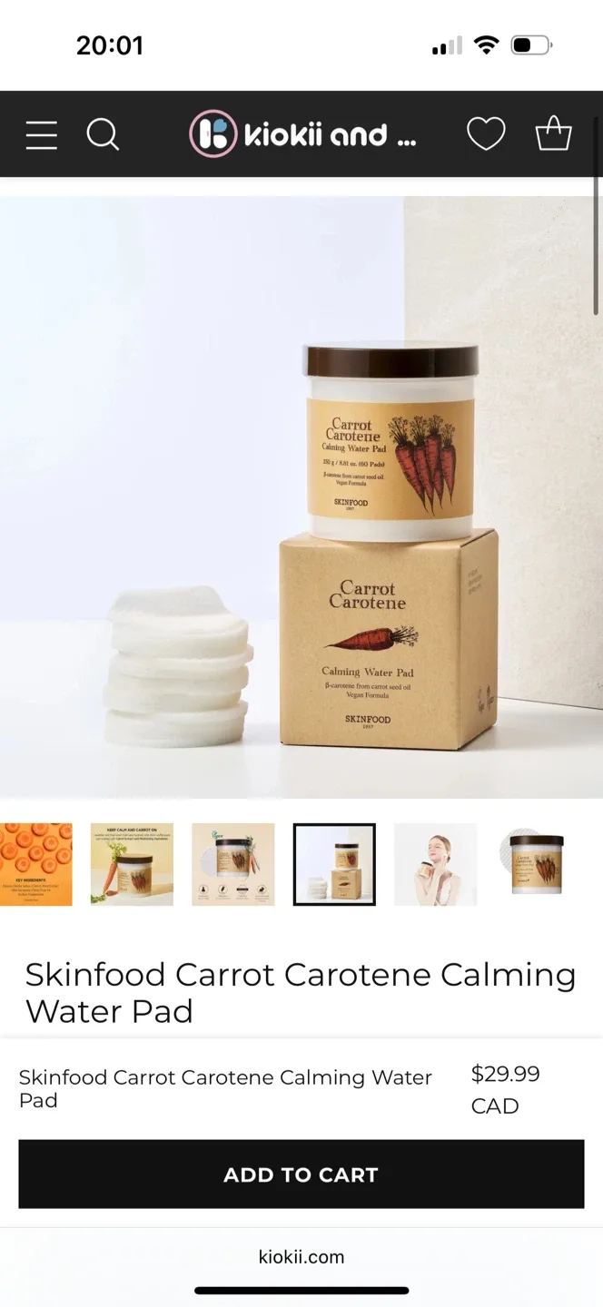 New SKINFOOD Carrot Carotene Calming Water Pad image indicator(4)