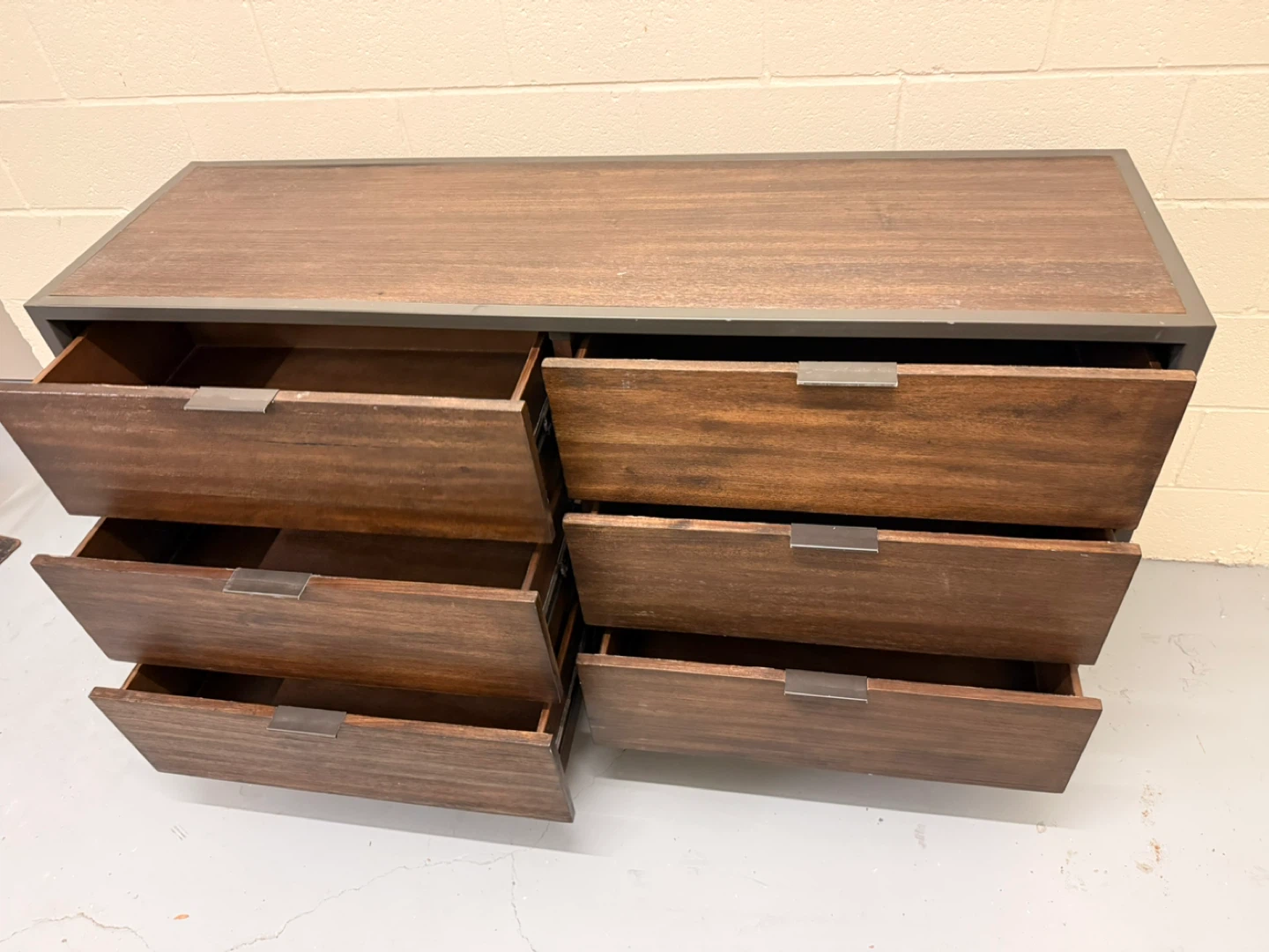 Brown Wooden 6-Drawer Dresser - photo 5