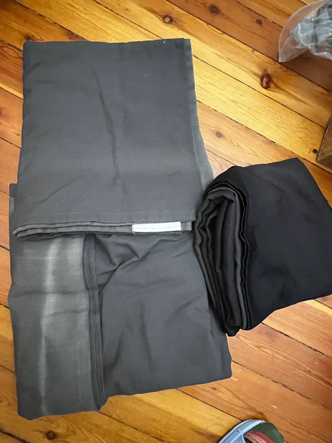 Grey and Black long curtain