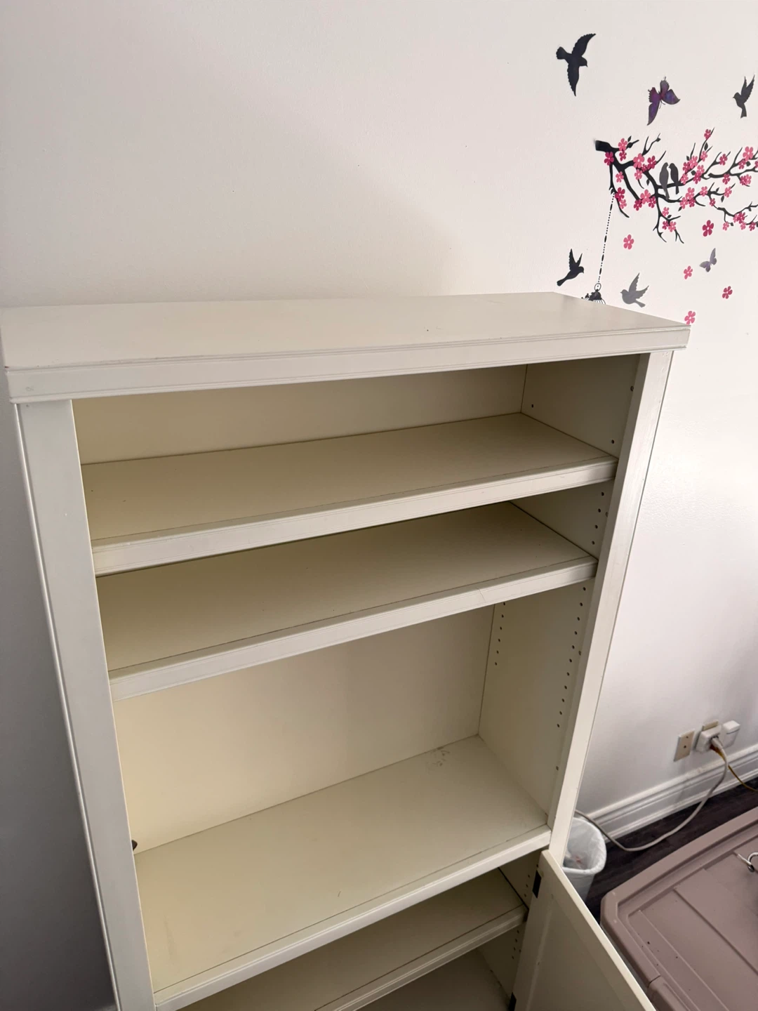 White Bookcase with Doors - photo 4
