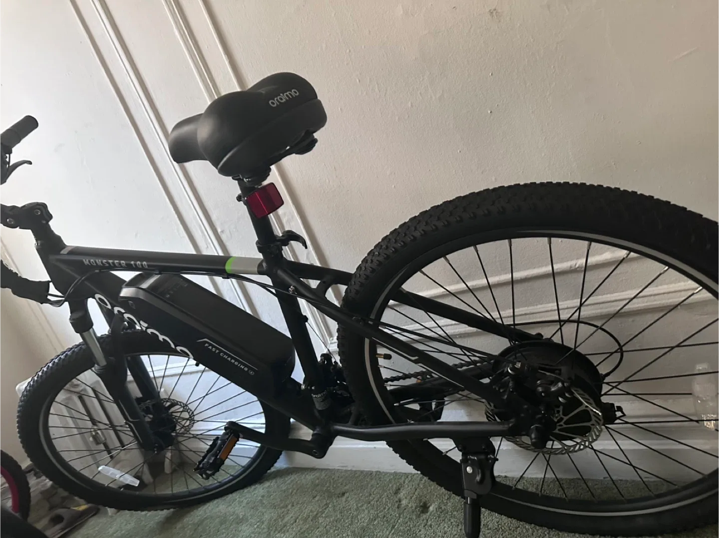 Black electric bike 36v Oraimo Monster 100 LCD Mountain Lithium image indicator(3)