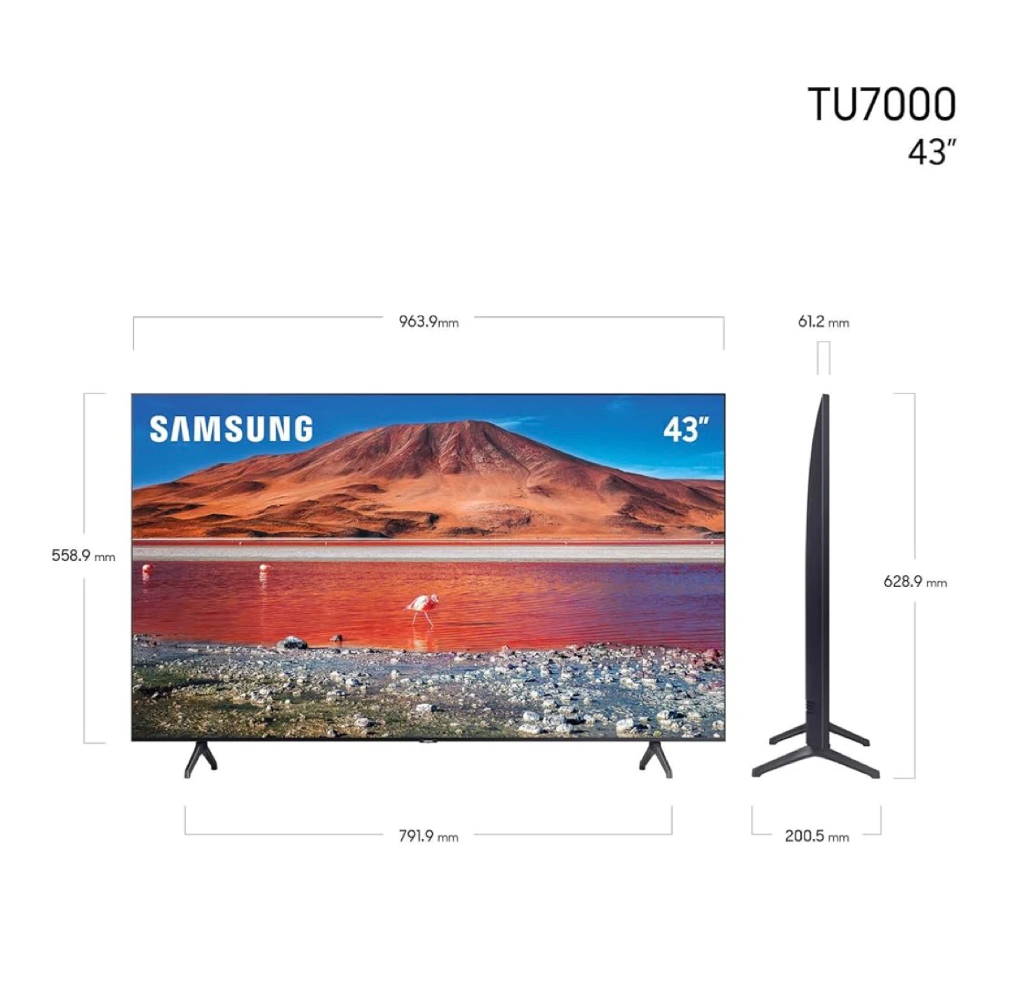 Samsung 43-inch Crystal UHD TU7000 Series Smart TV