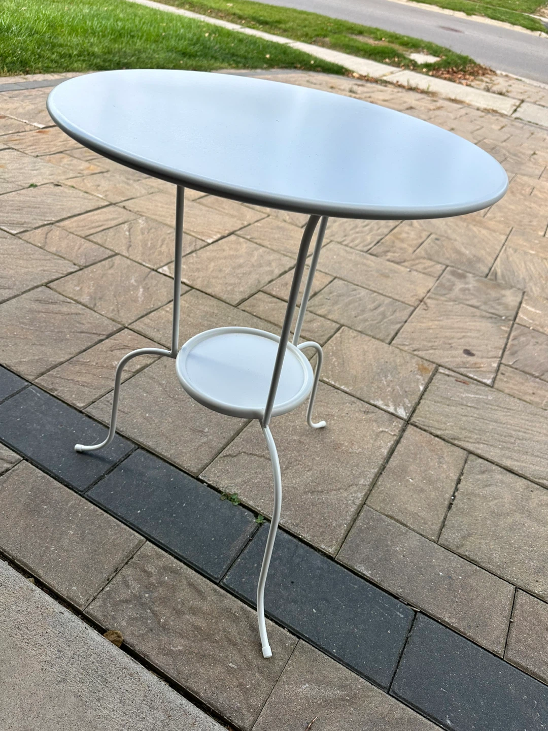 White Metal Side Table - IKEA