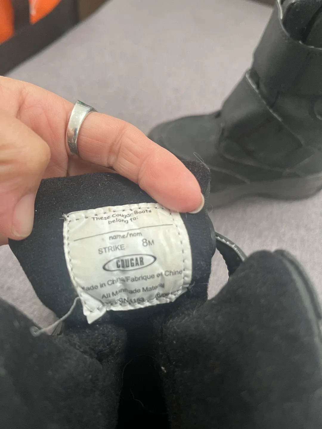 Cougar Strike Black Winter Boots - Size 8M image indicator(2)