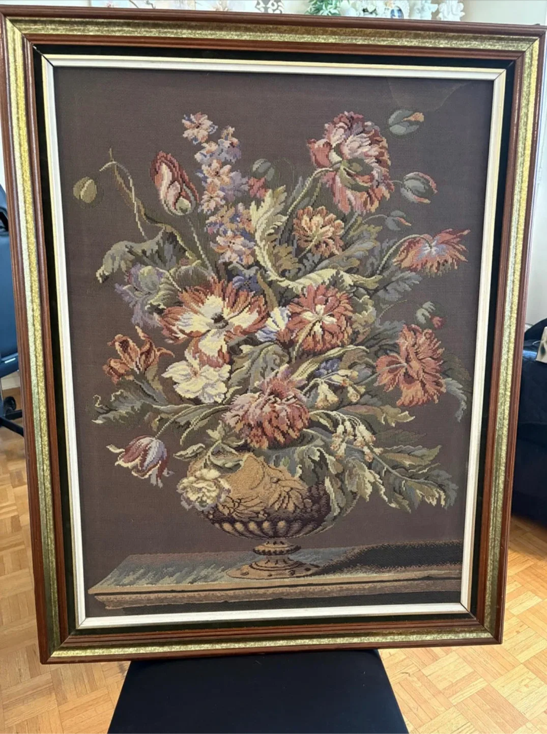 Vintage Arazzo Floral Tapestry Wall Art