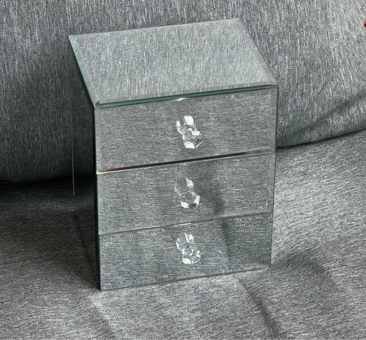 Mirrored 3-Drawer Storage Box