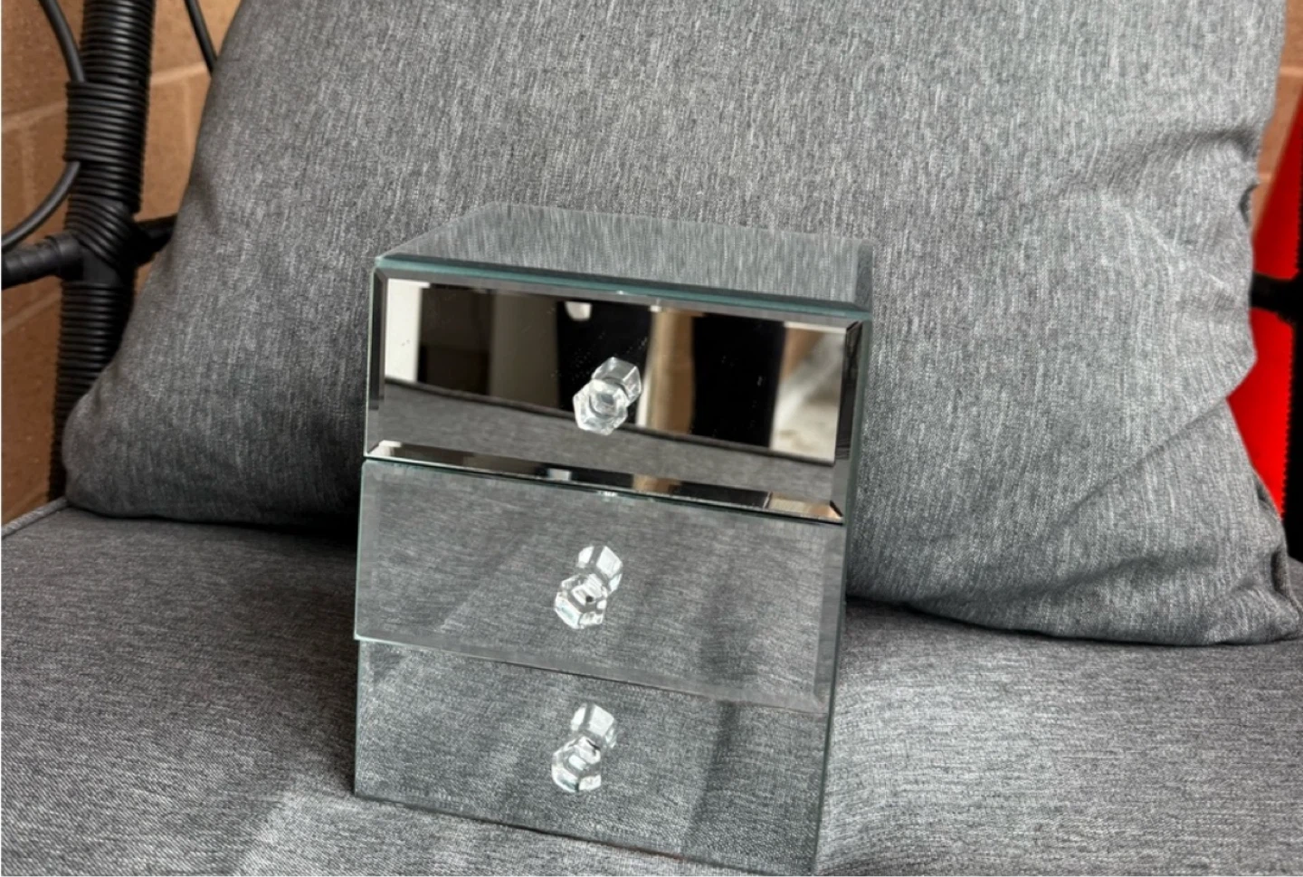 Mirrored 3-Drawer Storage Box - photo 3