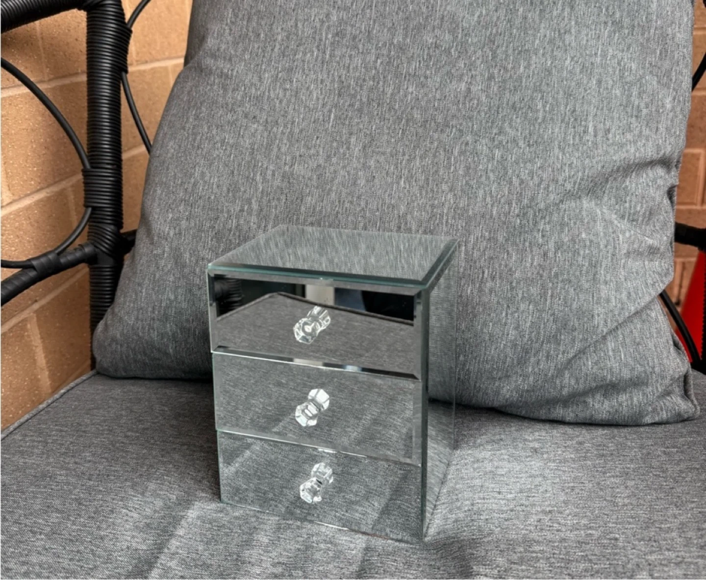 Mirrored 3-Drawer Storage Box - photo 4