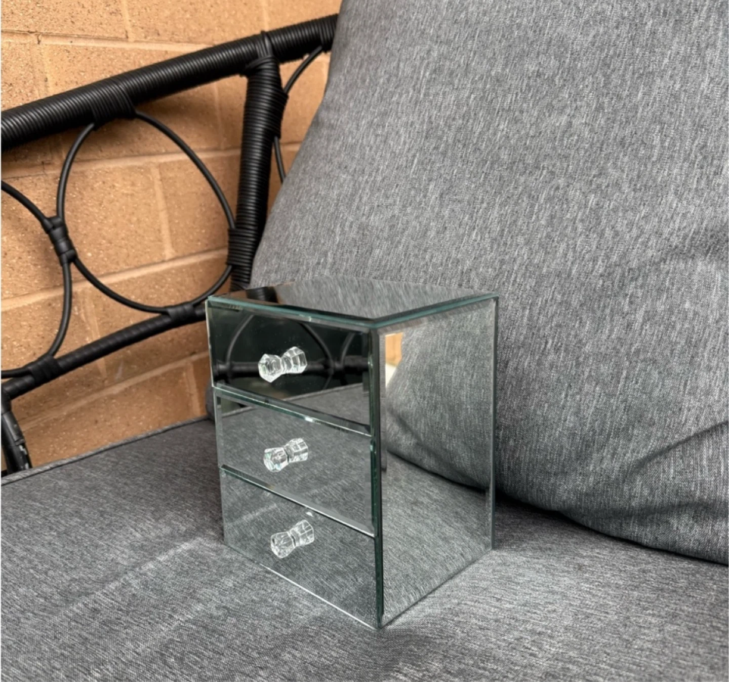 Mirrored 3-Drawer Storage Box - photo 5