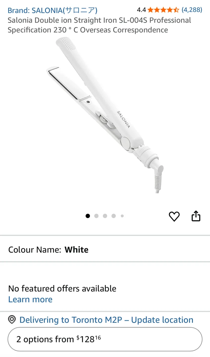 (Retail $145)Japanese Salonia Hair Straightener image indicator(5)