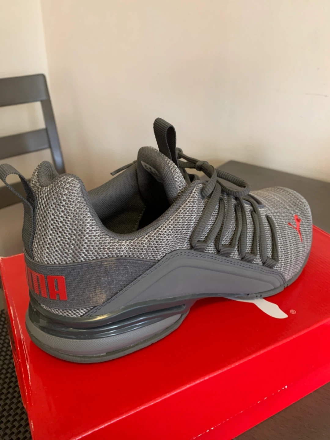 Puma Men's Axelion Refresh Gray/Red Size 8.5 - photo 3