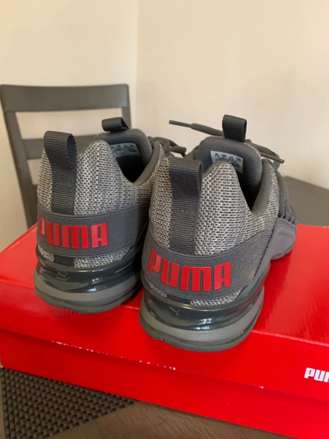 Puma Men's Axelion Refresh Gray/Red Size 8.5 - photo 2