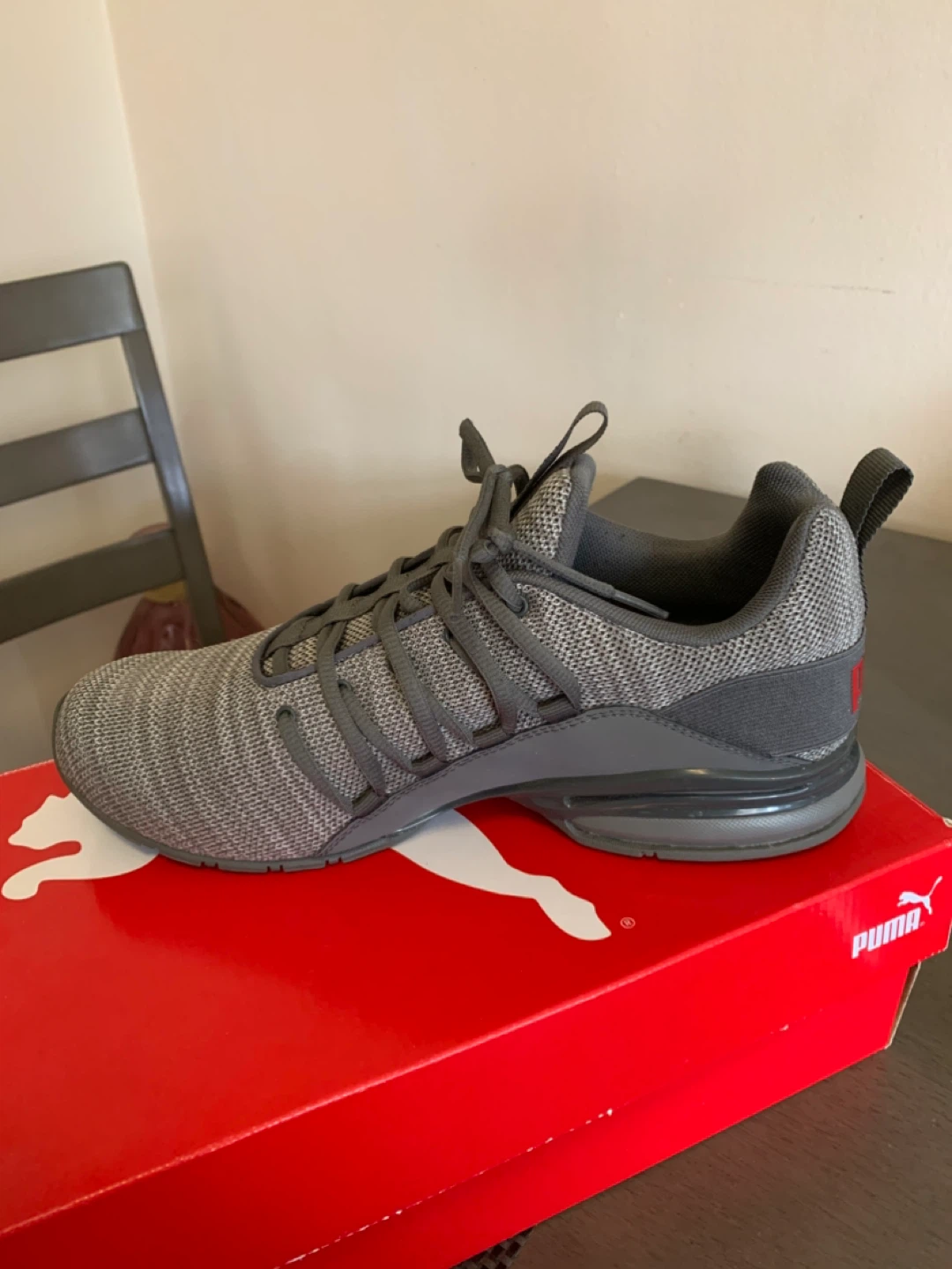 Puma Men's Axelion Refresh Gray/Red Size 8.5 - photo 4