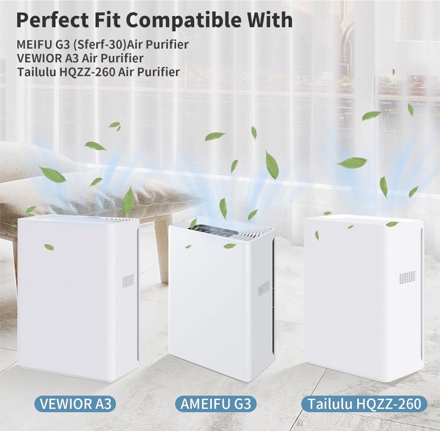 Air Purifier Filter - MEIFU G3, VEWIOR A3, Tailulu HQZZ-260 - photo 5