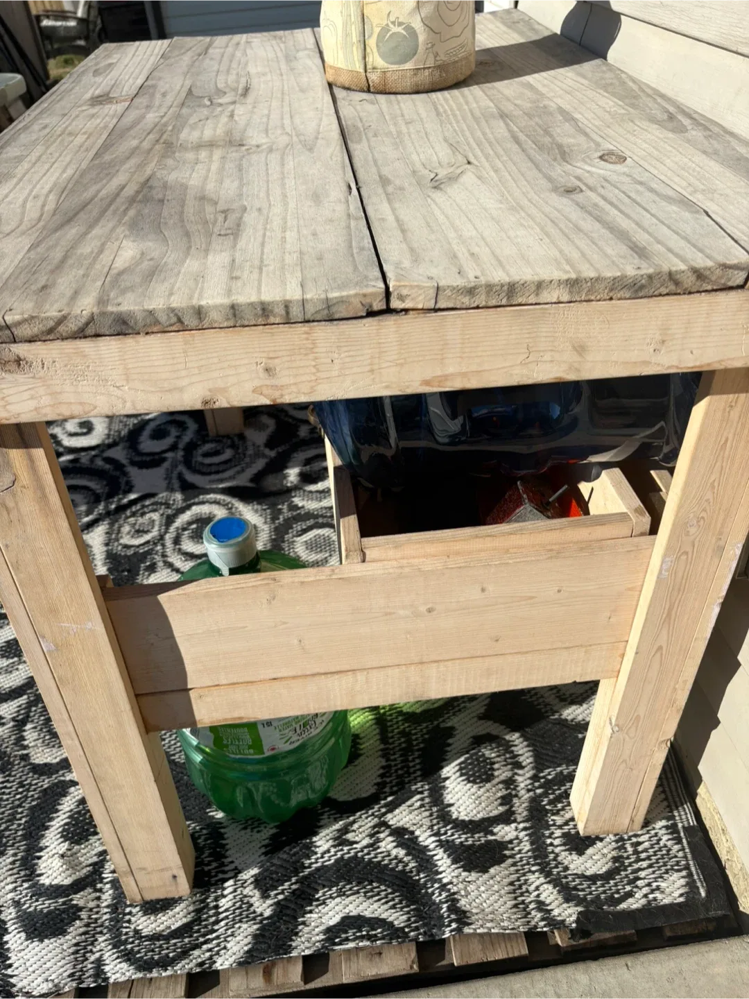 Wooden Table with Storage Shelf image indicator(4)
