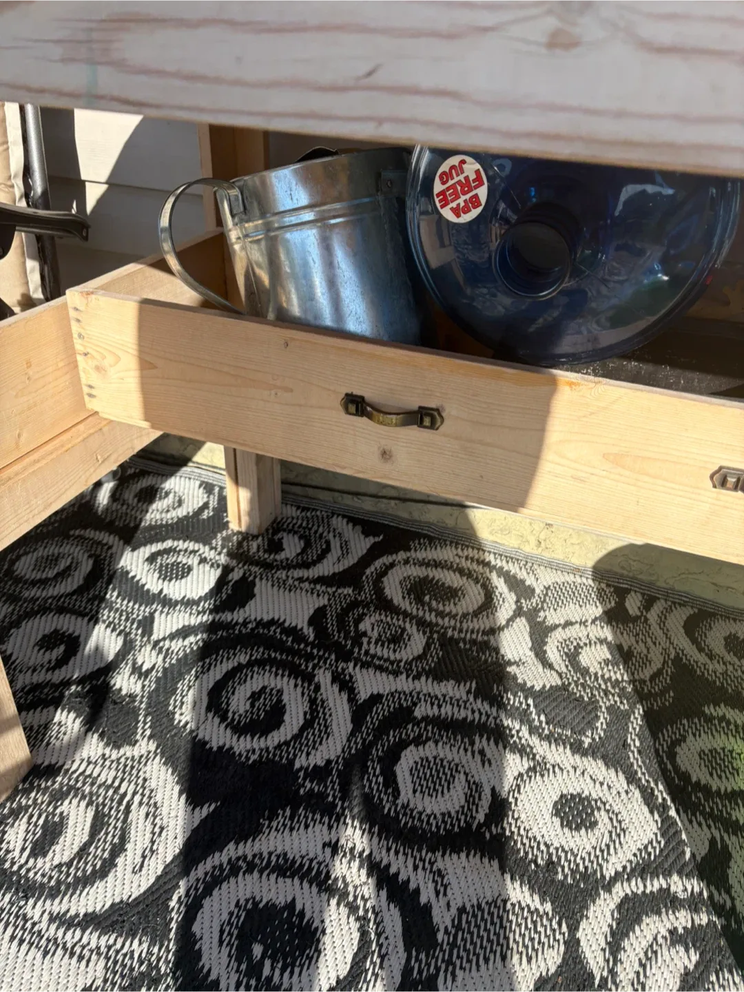 Wooden Table with Storage Shelf image indicator(2)