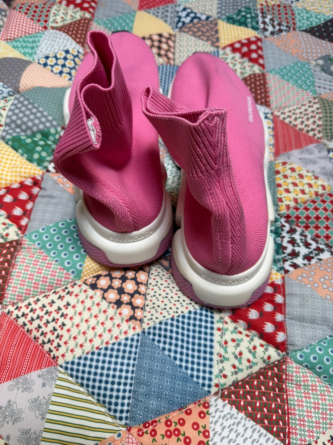 Balenciaga Pink Speed Sock Sneakers size 9 - photo 2