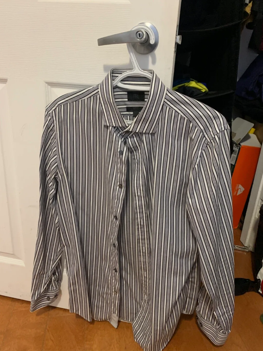 Banana Republic Striped Dress Shirt - Size M thumbnail