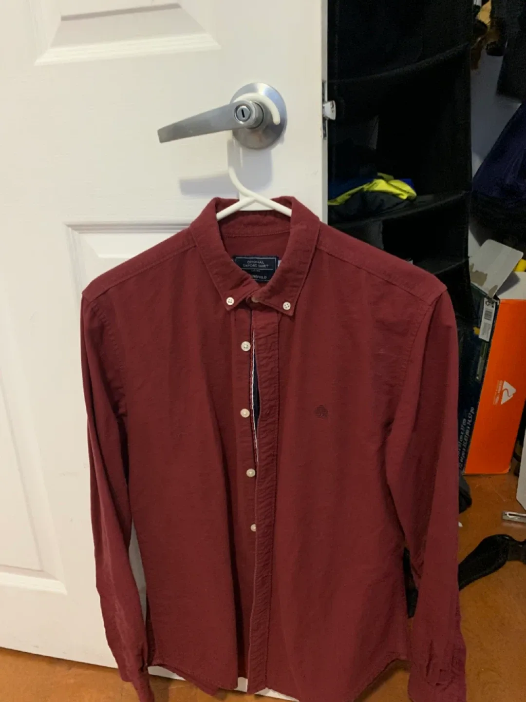 Tommy hielfieger red button up shirt thumbnail