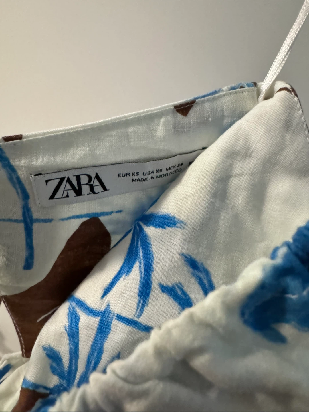 Zara White & Blue Floral Mini Dress - XS - photo 4
