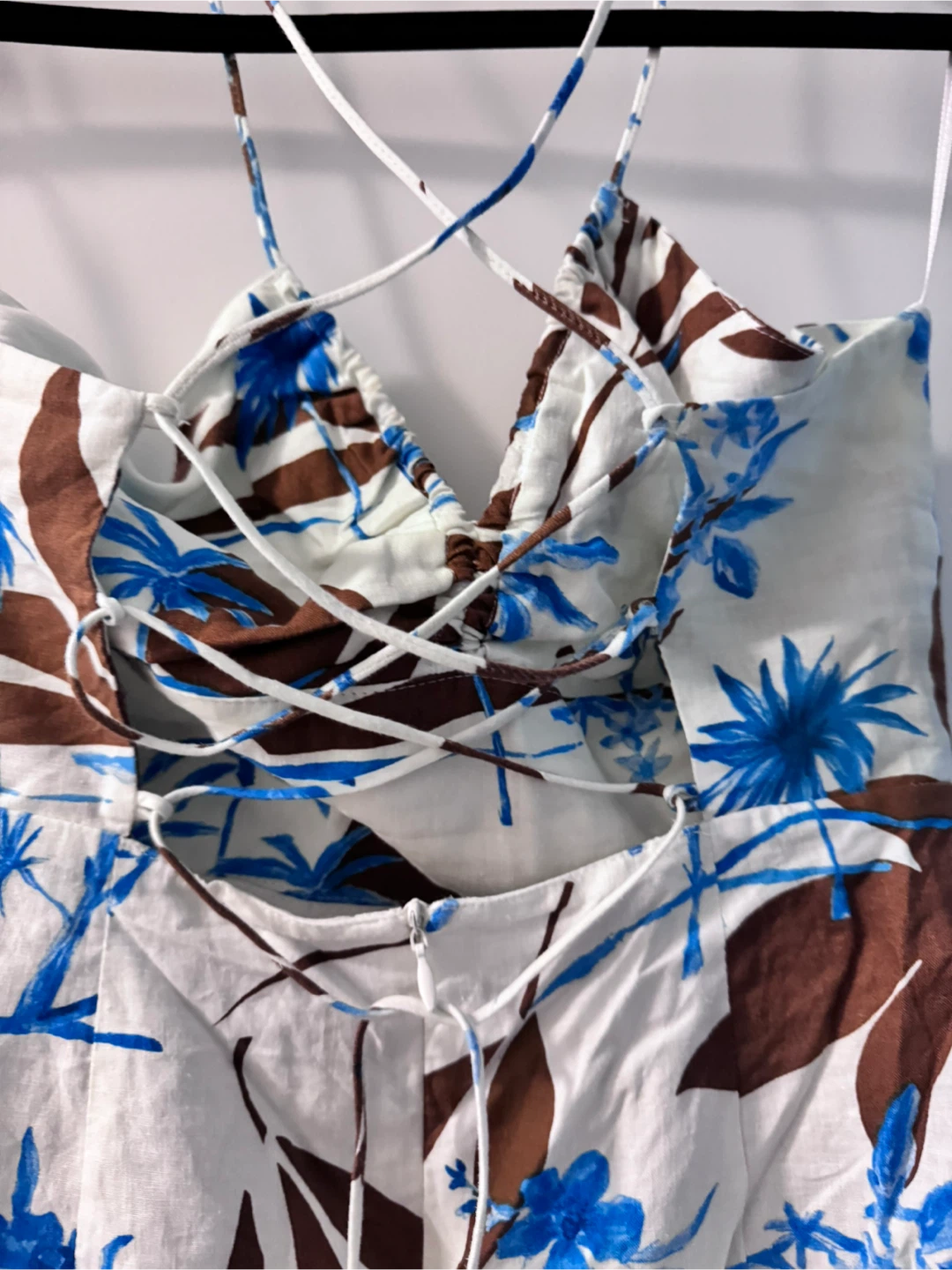 Zara White & Blue Floral Mini Dress - XS - photo 3