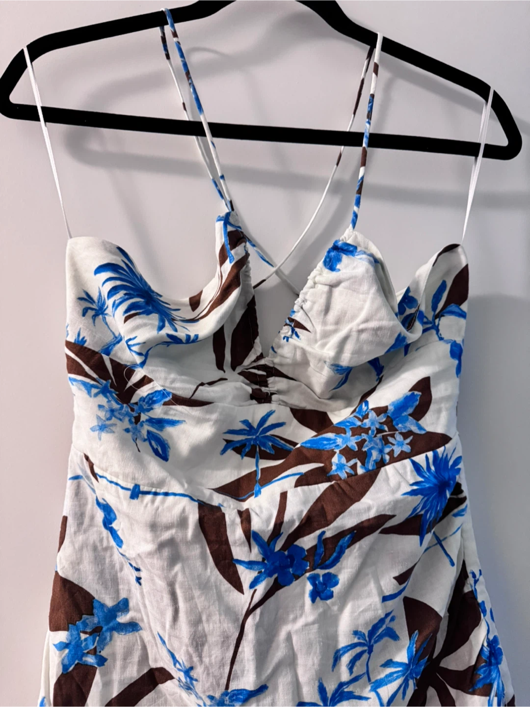 Zara White & Blue Floral Mini Dress - XS - photo 2