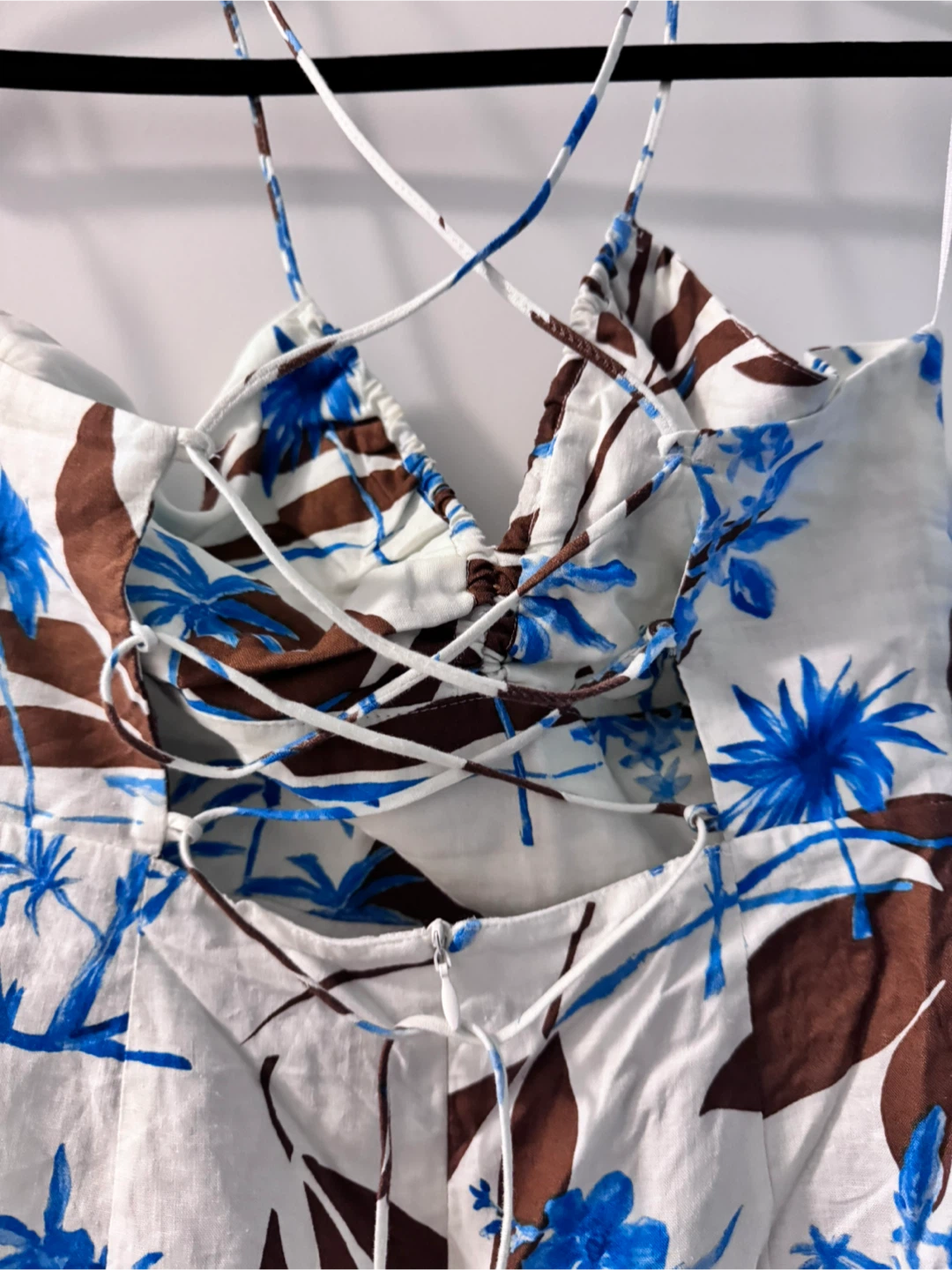Zara White & Blue Floral Mini Dress - XS - photo 5