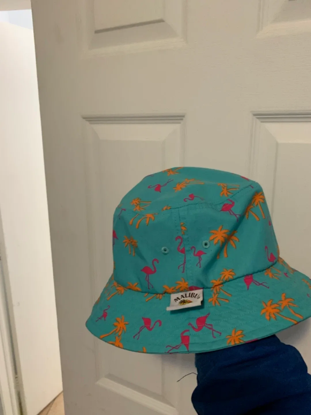 Malibu Bucket Hat - Flamingo/Palm Tree Pattern thumbnail