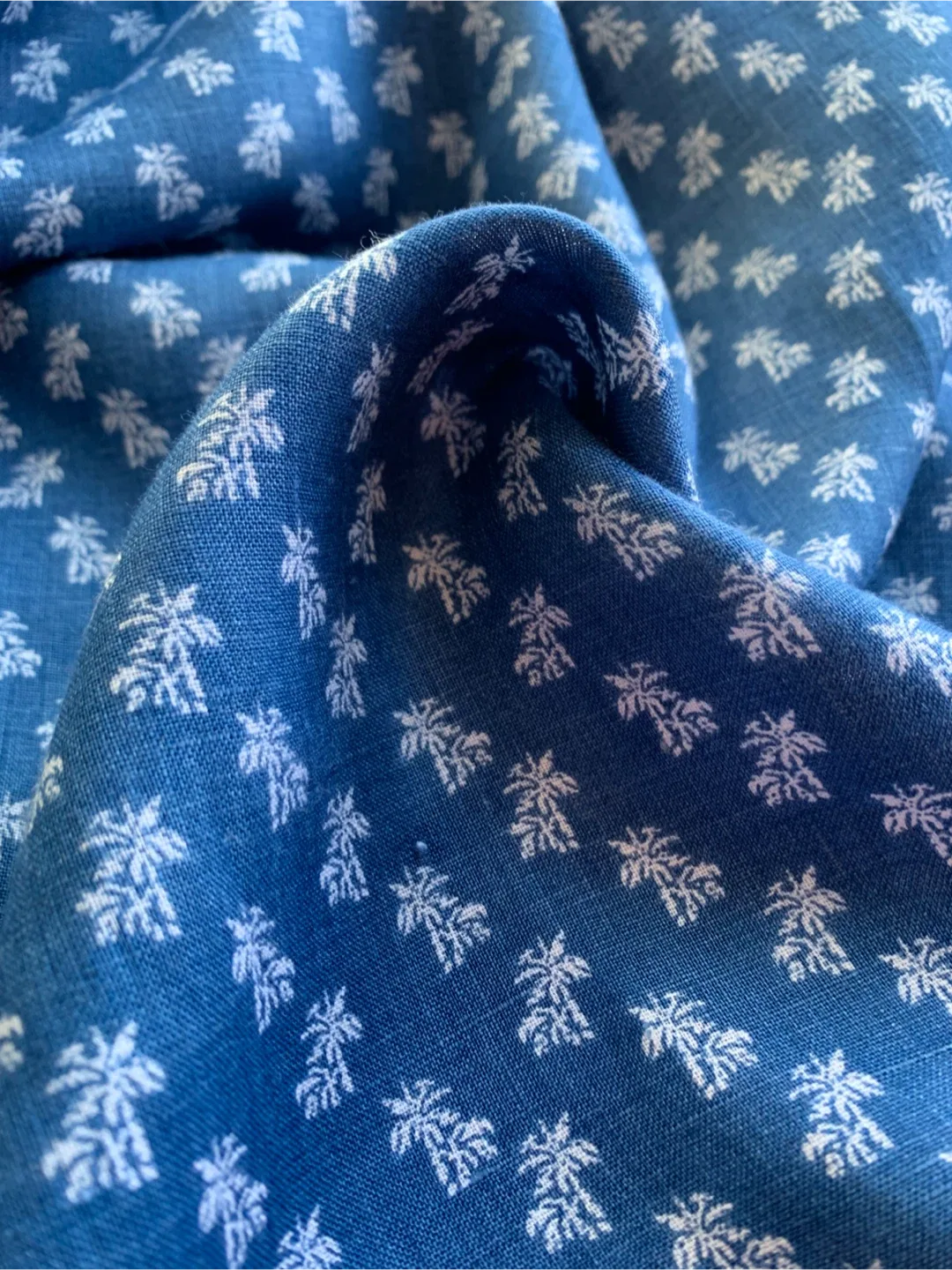 Black Brown 100% Linen Men’s Shirt, Size L image indicator(6)