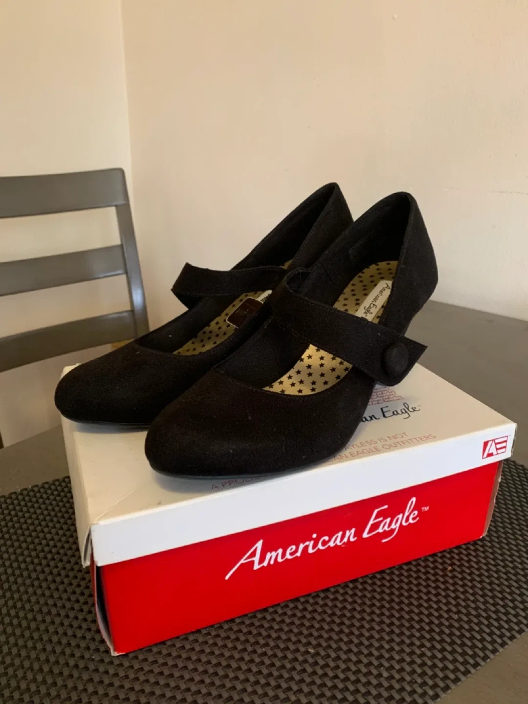 American Eagle Black Heels - Size 9 thumbnail