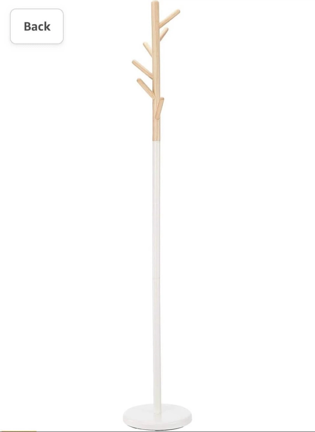 *Brand New* Standing Coat and Hat Rack - Wood & White
