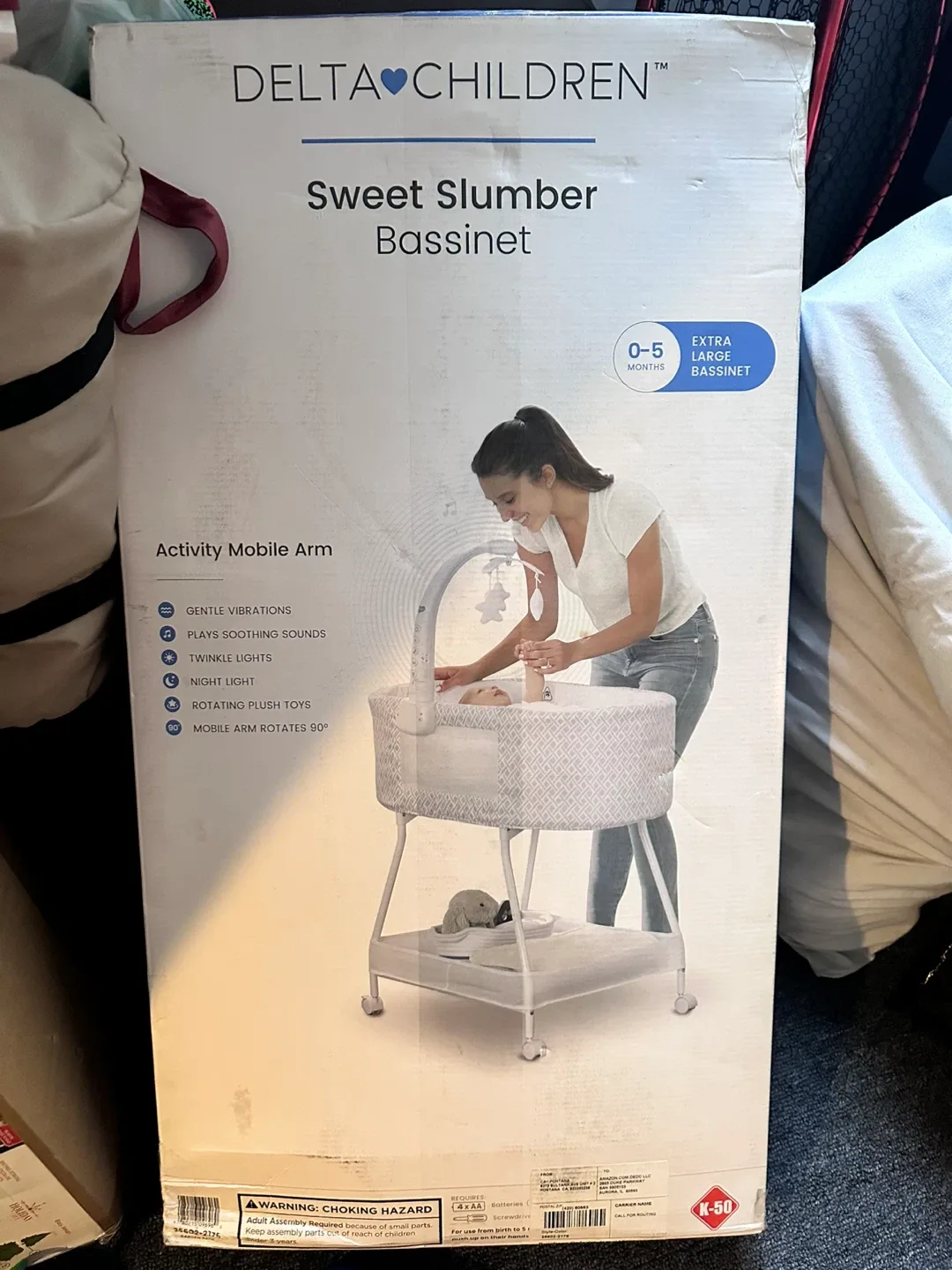 Delta Children Sweet Slumber Bassinet (0-5 Months) thumbnail
