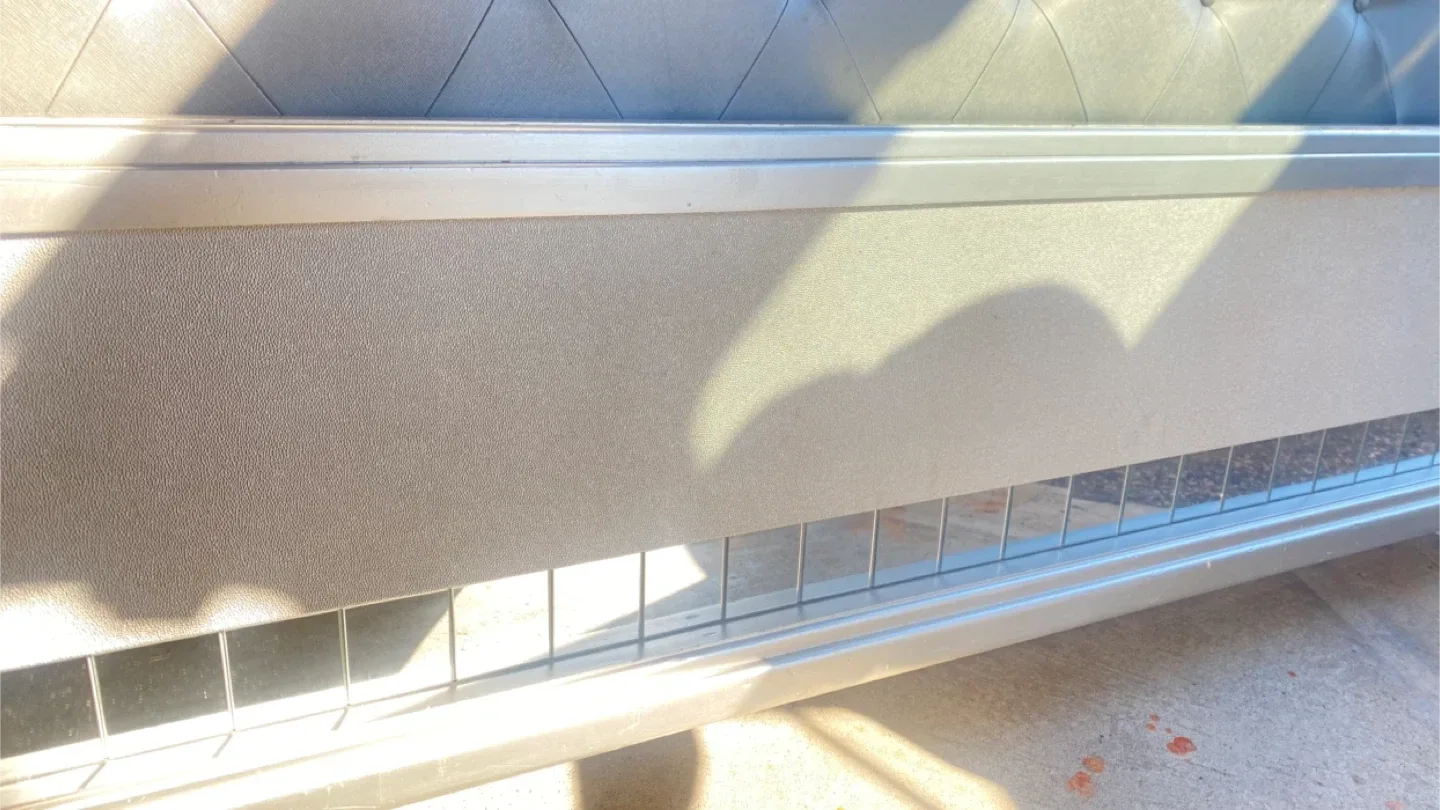 Silver Glam Bed Frame with Tufted Headboard image indicator(4)