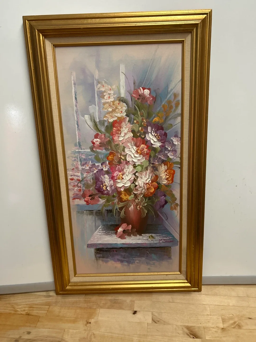 Floral Painting with Gold Frame image indicator(6)