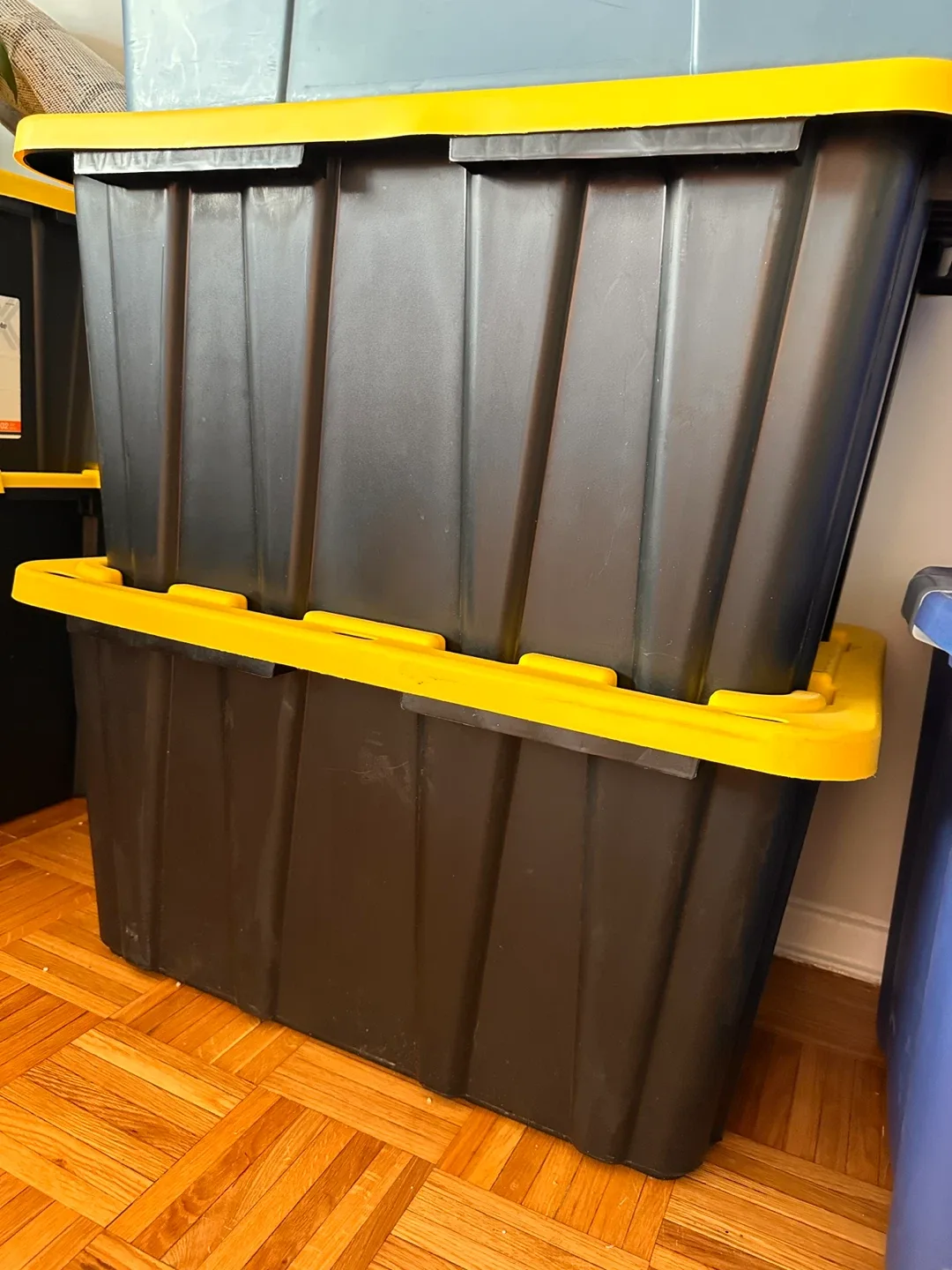 5 Black & Yellow Storage Tote thumbnail