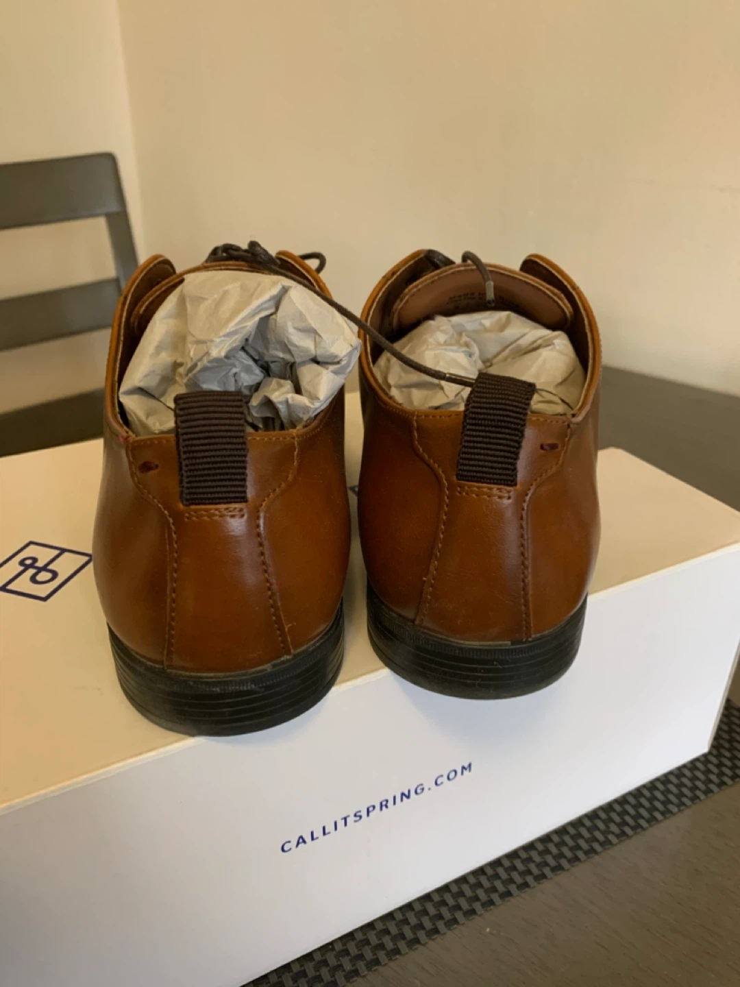 Call It Spring Brown Leather Dress Shoes - photo 2