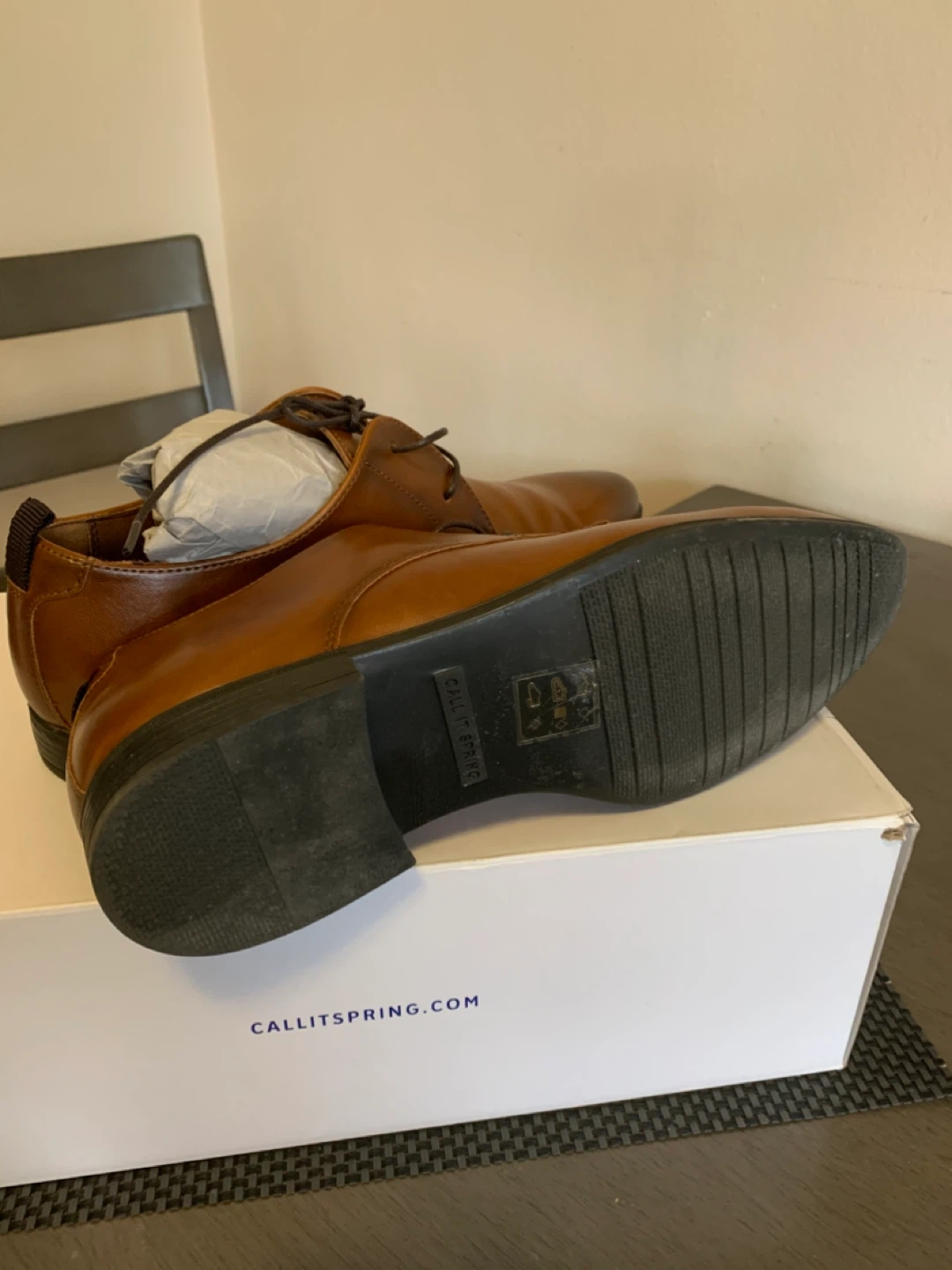 Call It Spring Brown Leather Dress Shoes - photo 5