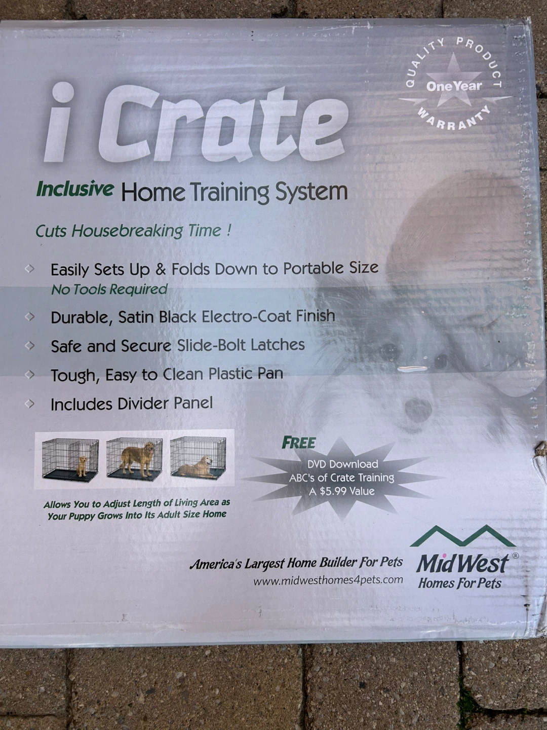 MidWest iCrate Folding Double Door Dog Crate - Medium - photo 2