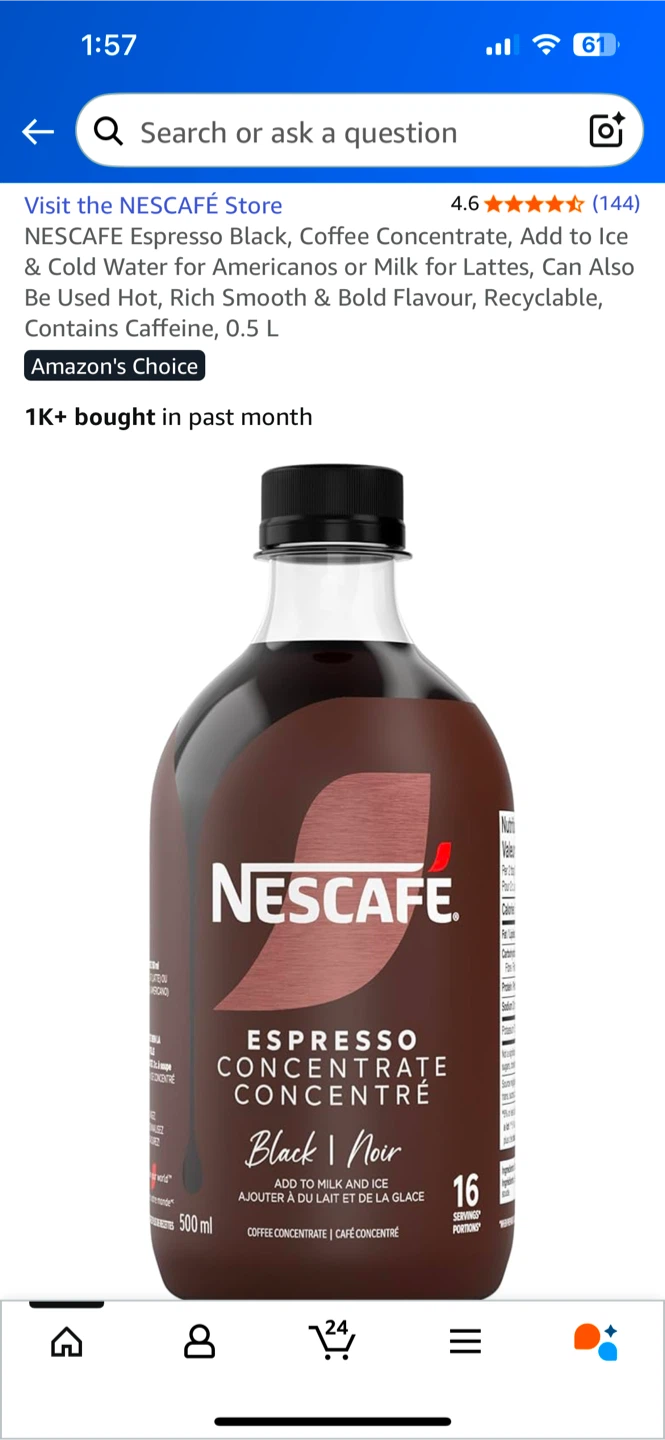 NESCAFÉ Espresso Concentrate Black 500ml