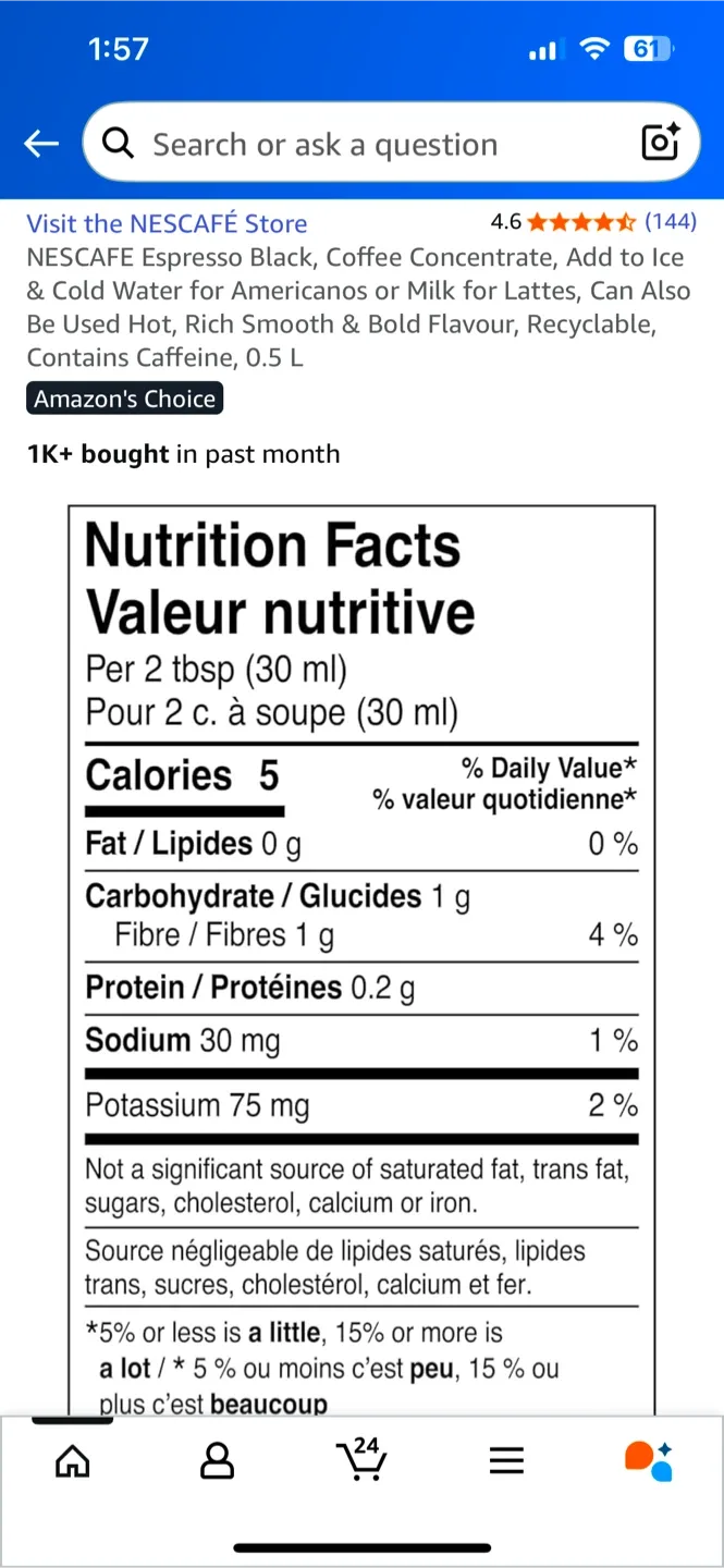 NESCAFÉ Espresso Concentrate Black 500ml image indicator(2)